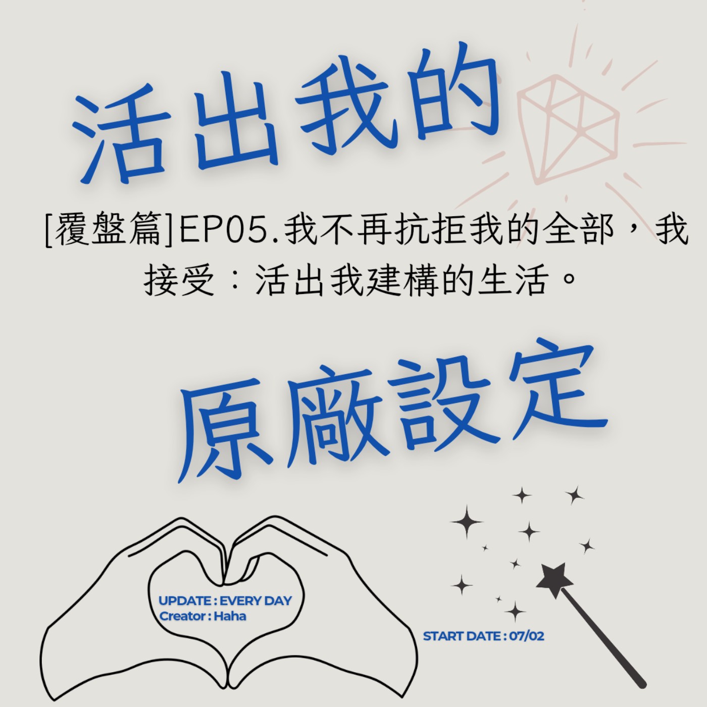 88【聲音版】【活出我的原廠設定覆盤篇EP05】 活出我建構的生活|主持人Haha|生職涯諮詢師上線|故事時間到|讓主持成為說話的藝術|讓文字擁有空間|開創自己的道路|Haha Land