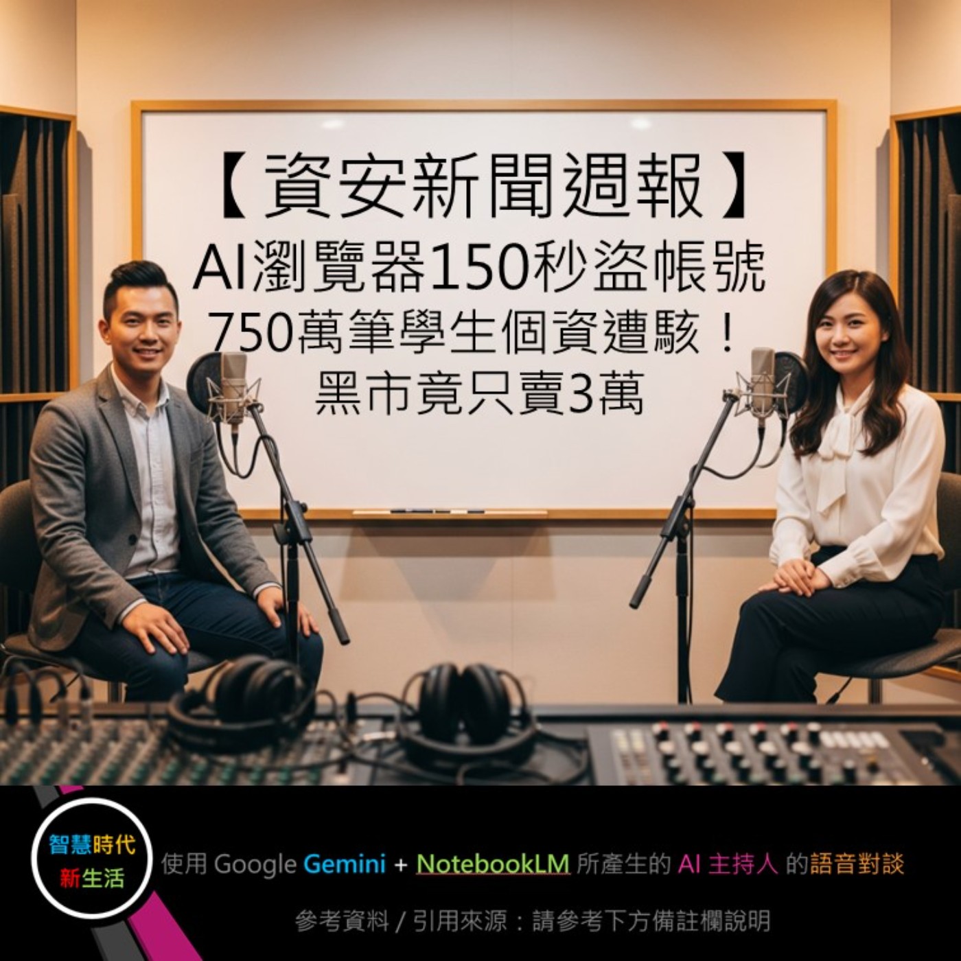 EP.123 [ Podcast ] 【資安新聞週報】AI瀏覽器150秒盜帳號 / 750萬筆學生個資遭駭！黑市竟只賣3萬 episode artwork