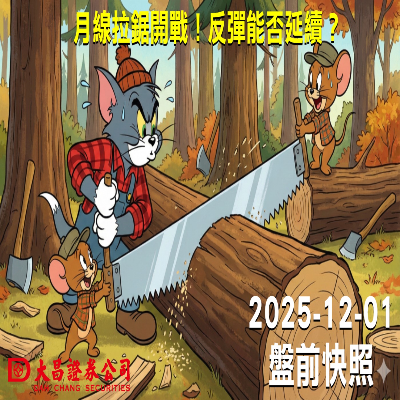 【大昌證券】2025年12月1日 盤前快照: 月線拉鋸開戰！反彈能否延續？