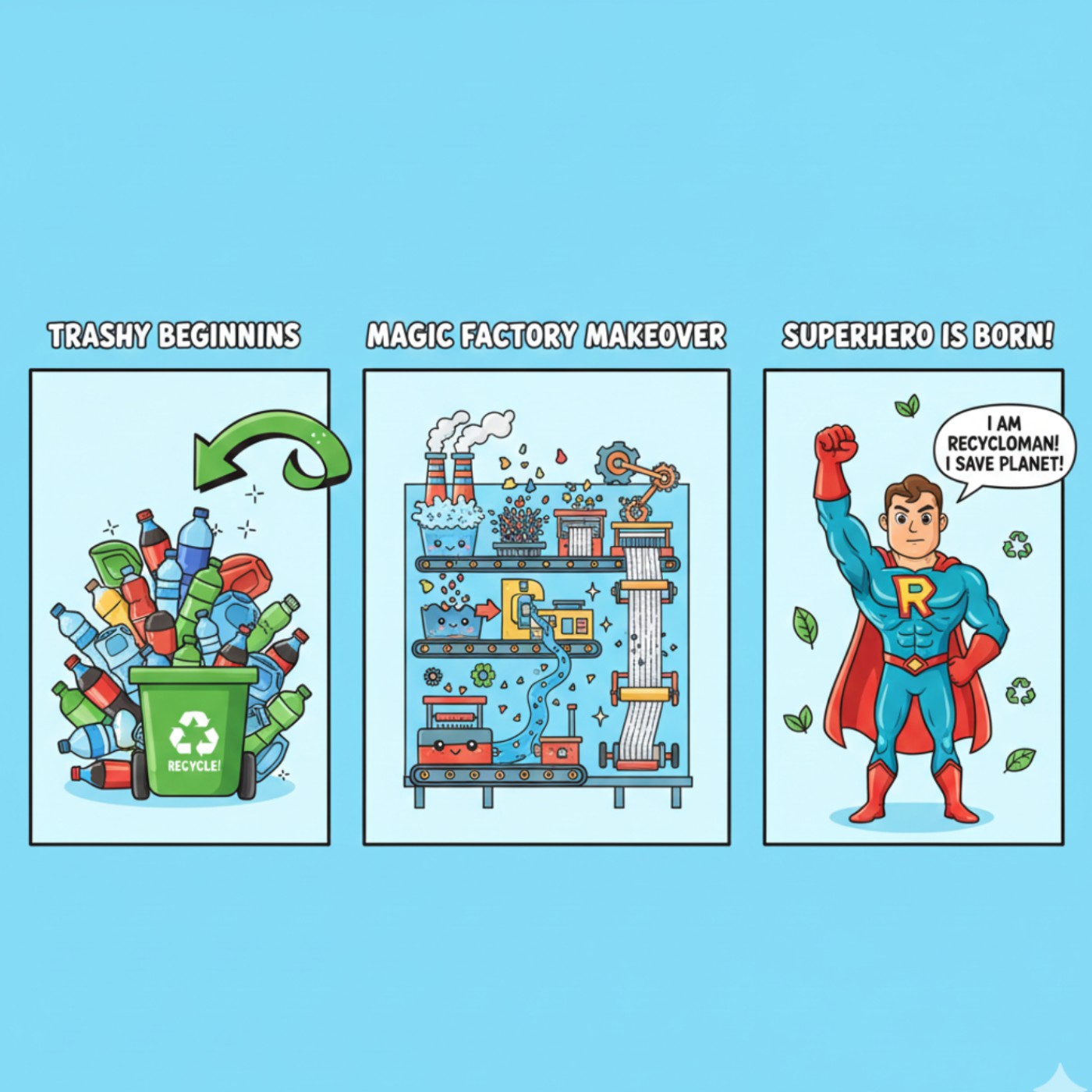 日常生活系列 |  寶特瓶鋼鐵垃圾變身魔法工廠大英雄