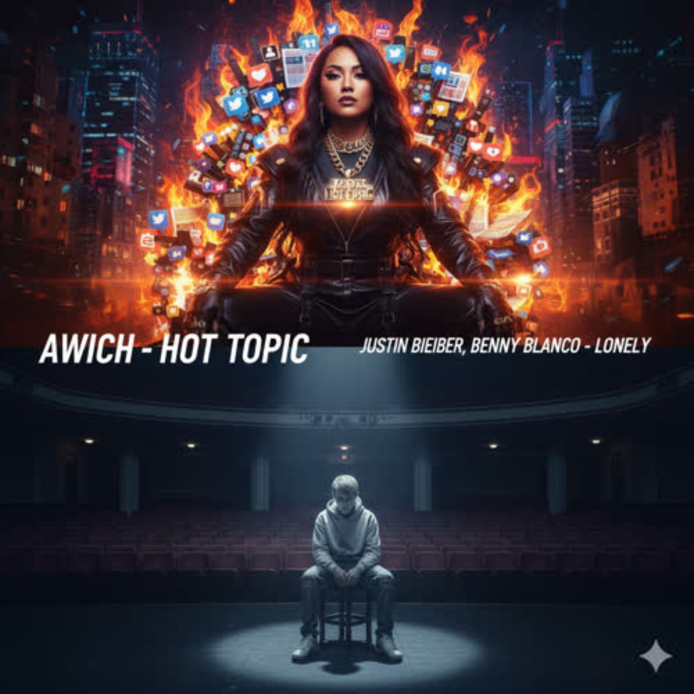 [mashup reuse] Awich - Hot Topic X Justin Bieber, Benny Blanco - Lonely