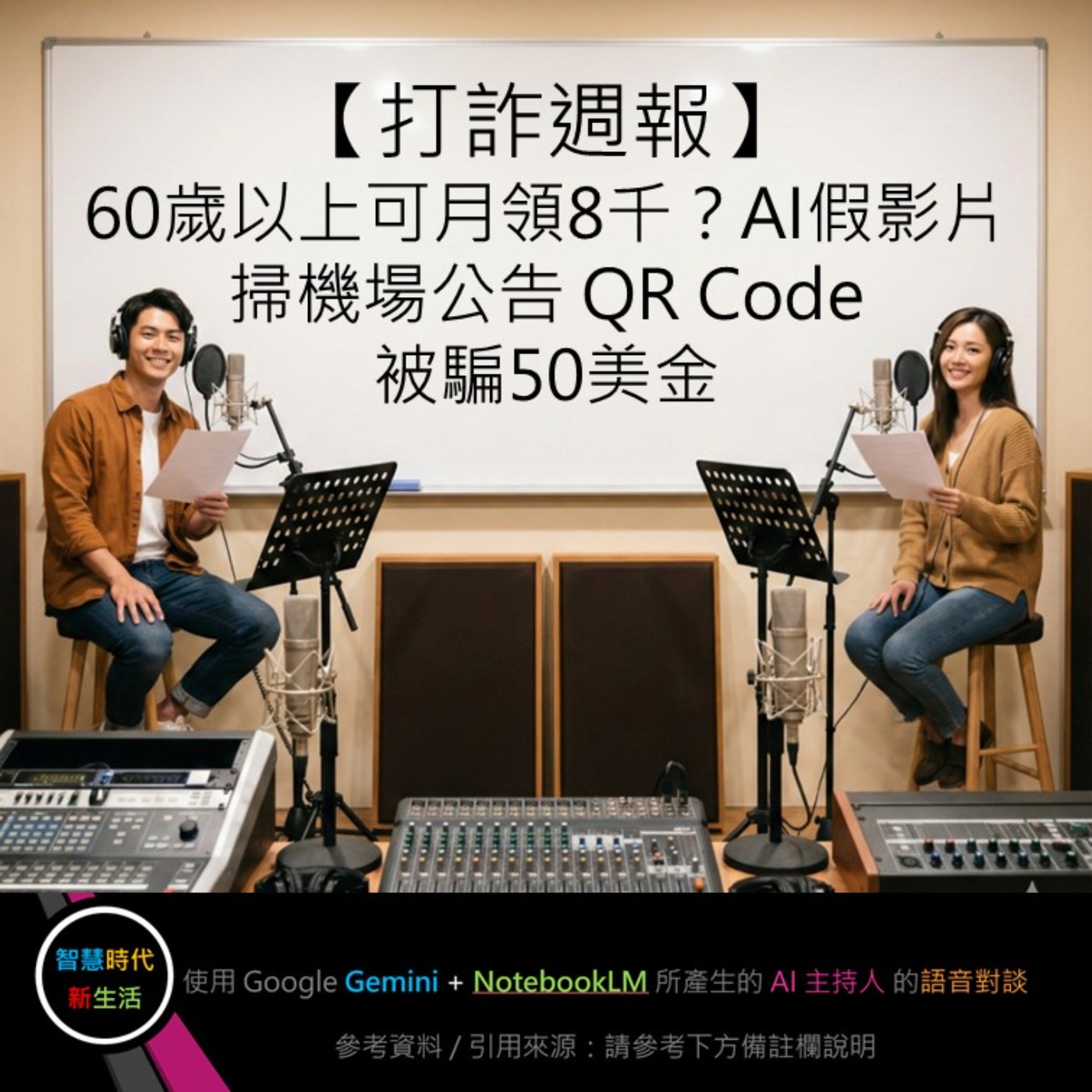 EP.229 [ Podcast ] 【打詐週報】60歲以上可月領8千？AI假影片 / 掃機場公告 QR Code 被騙50美金 episode artwork