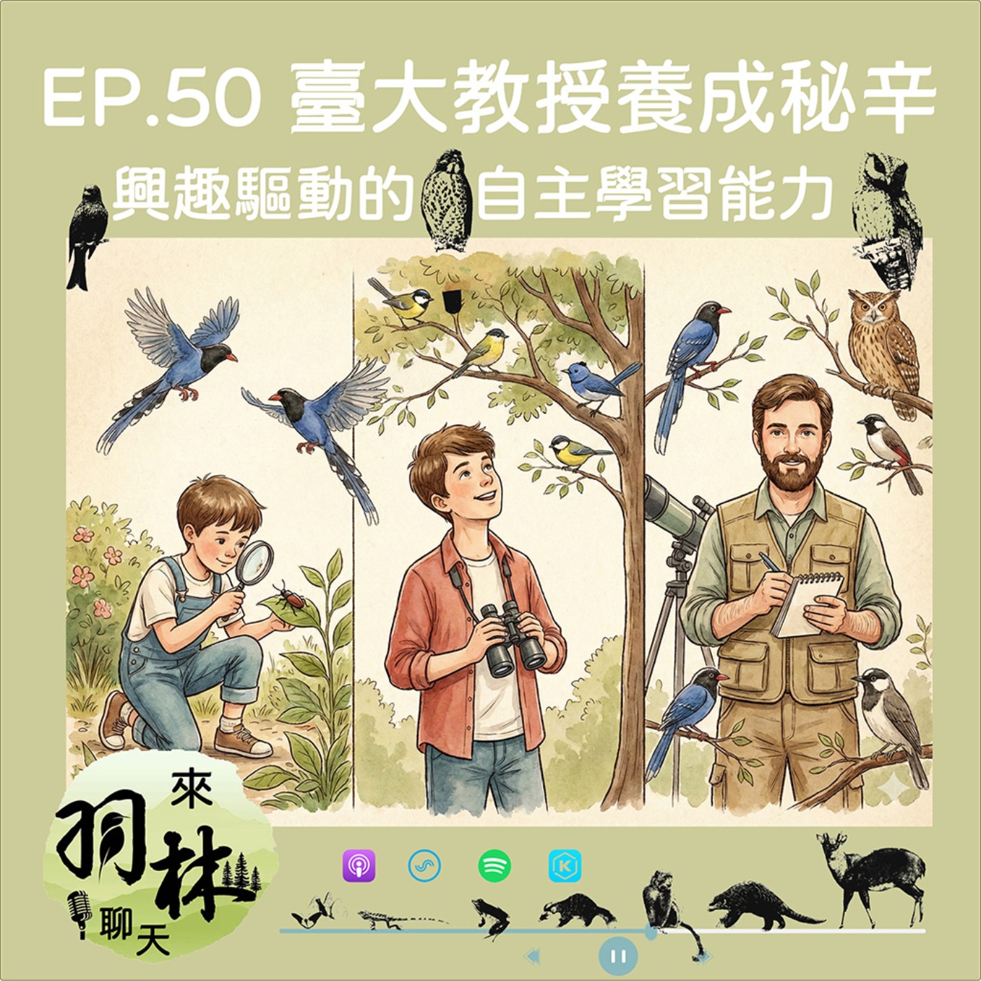 來羽林聊天 EP.50 高中男生的最大學習動力是與女校辦聯誼?/英數(被當的)小子現在在大學用英文教統計/8歲小孩絕對能聽懂專有名詞! ft. 林大利 台大生演所助理教授 episode artwork