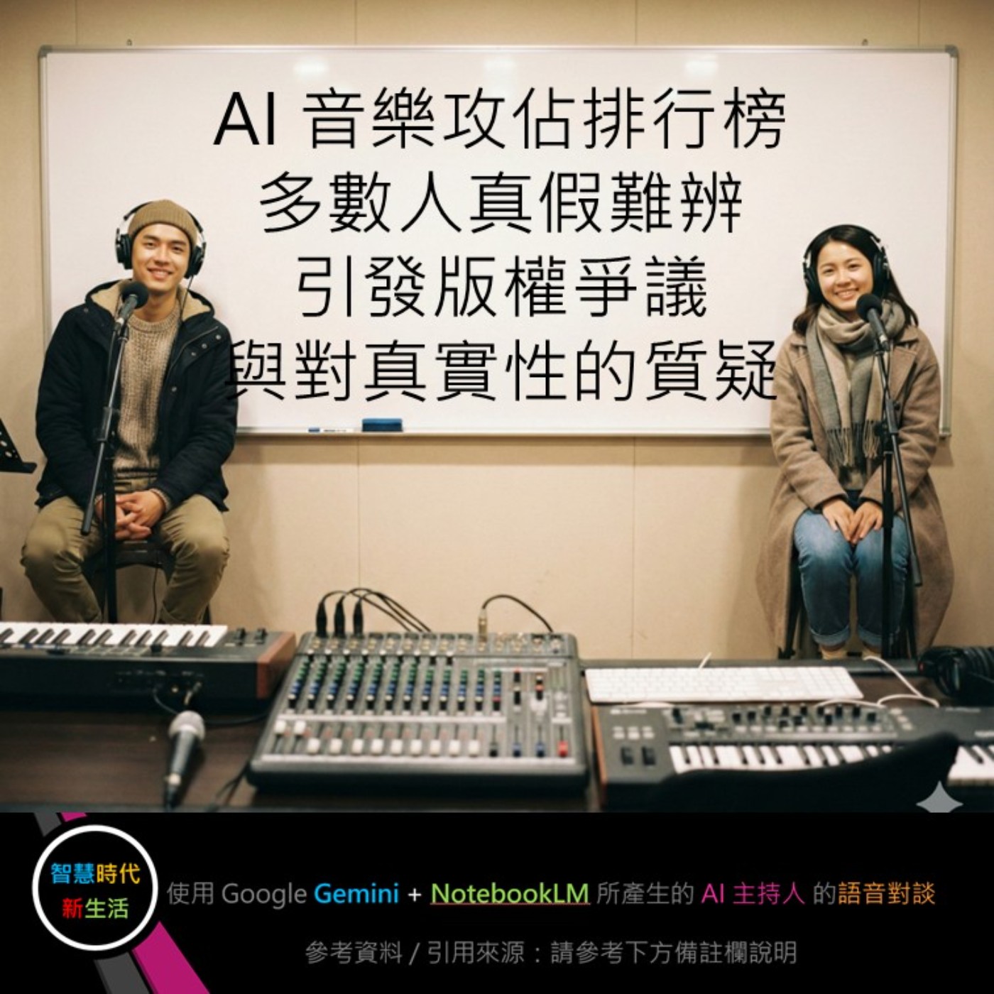 EP.243 [ Podcast ] AI 音樂攻佔排行榜，多數人真假難辨，引發版權爭議與對真實性的質疑 episode artwork