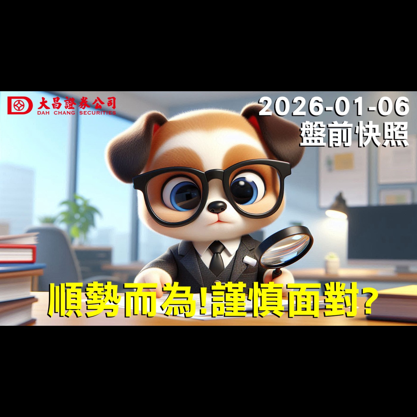 【大昌證券】2026年01月07日 盤前快照: 順勢而為！謹慎面對？ episode artwork