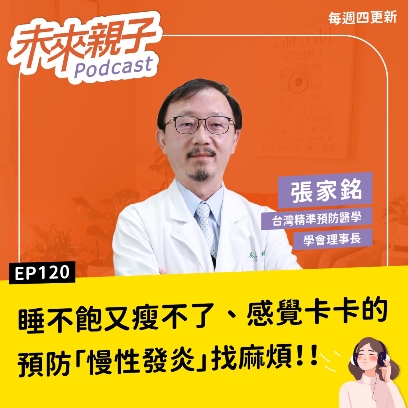 EP120 睡不飽不是太累？手腳瘦但肚子胖？小心身體這些「怪怪感覺」，其實是正在慢性發炎 ft.張家銘