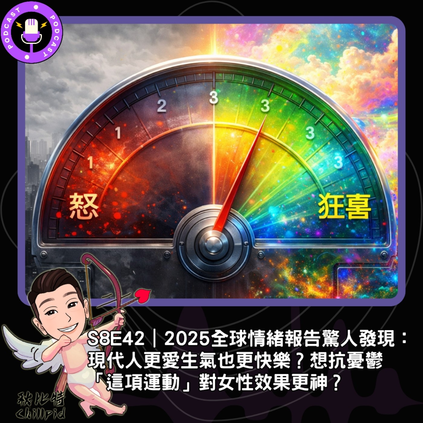 S8E42｜2025全球情緒報告驚人發現：現代人更愛生氣也更快樂？想抗憂鬱「這項運動」對女性效果更神？ episode artwork