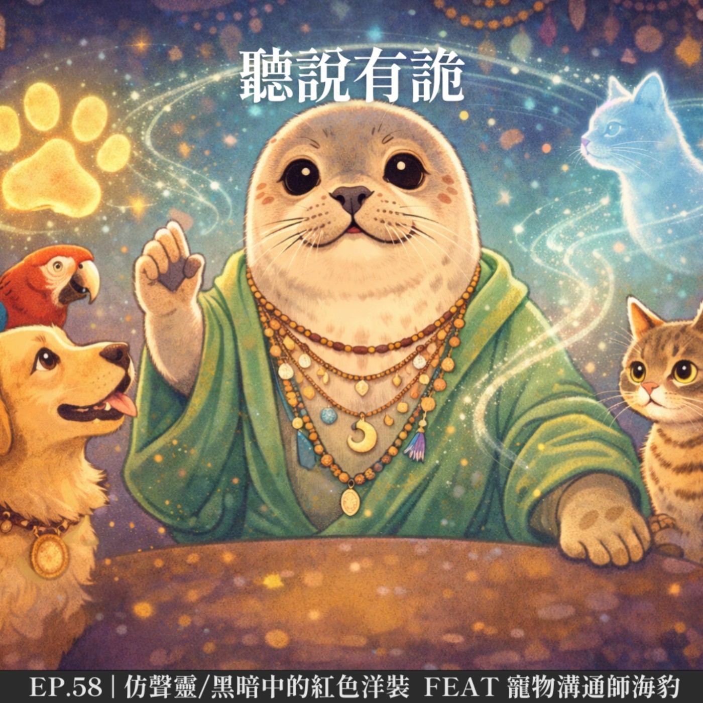 EP.58 | 仿聲靈/黑暗中的紅色小洋裝  feat 寵物溝通師海豹