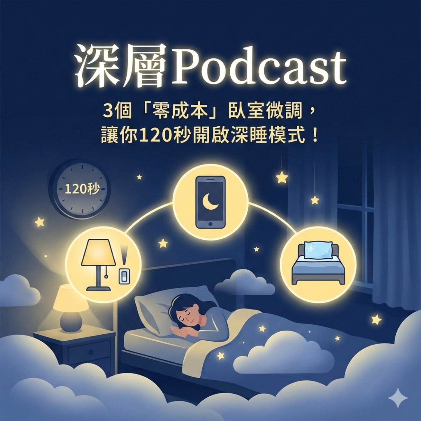 EP18 換了萬元枕頭還是失眠?心理學家揭秘:3個「零成本」臥室微調,讓你120秒開啟深睡模式! episode artwork