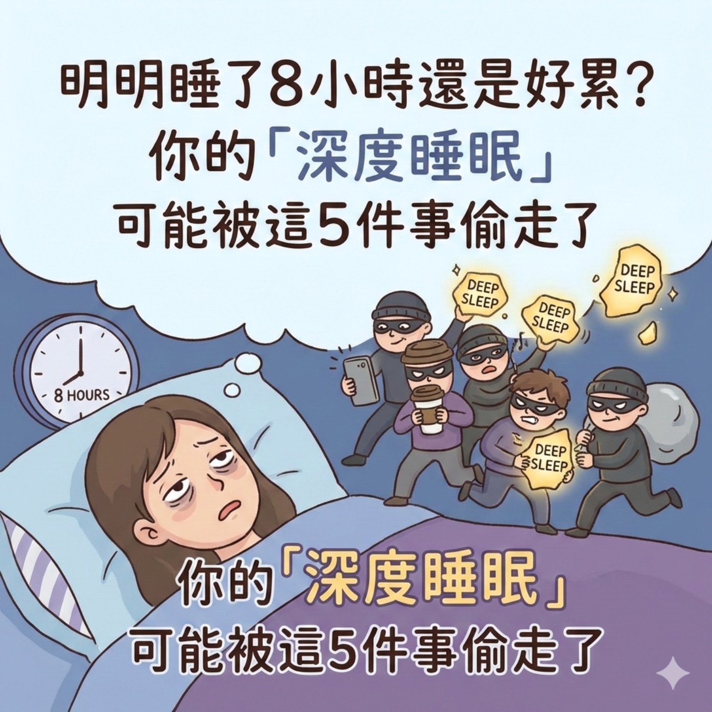 EP23 明明睡了8小時還是好累?你的「深度睡眠」可能被這5件事偷走了|深層修復睡眠法 episode artwork