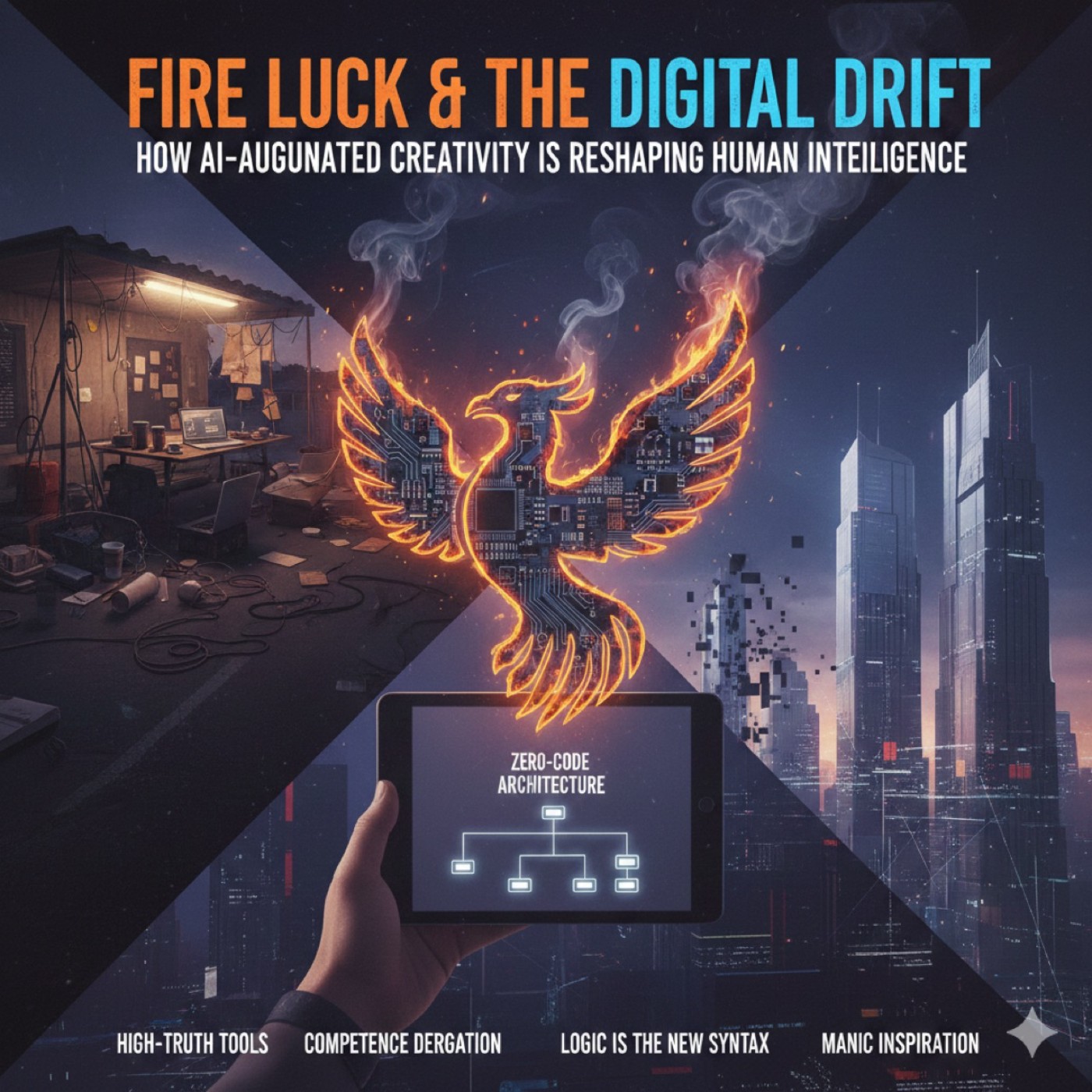 Fire Luck & The Digital Drift: How AI-Augmented Creativity is Reshaping Human Intelligence episode artwork