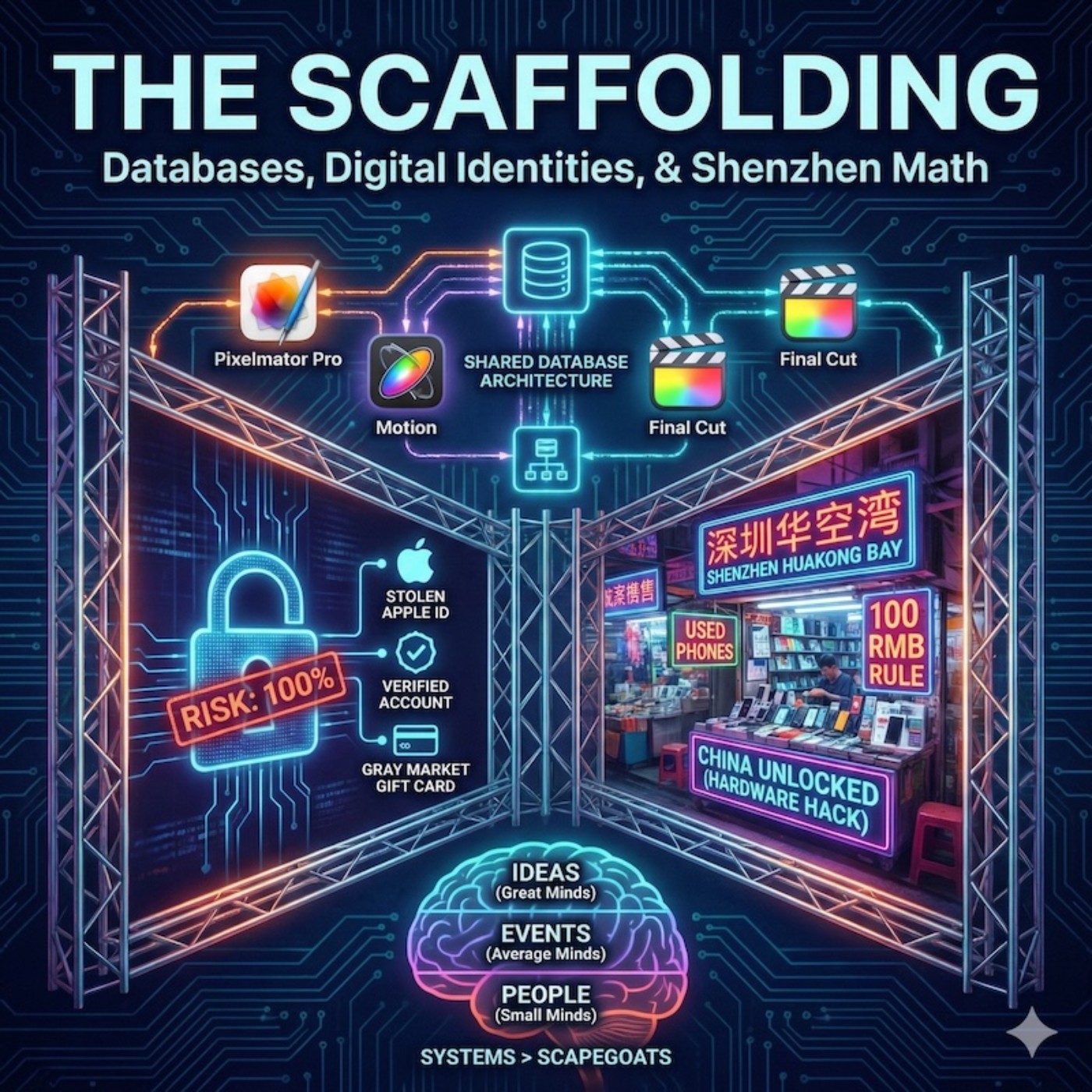 The Scaffolding: Shared Databases, Identity Time-Bombs, and Shenzhen Math episode artwork