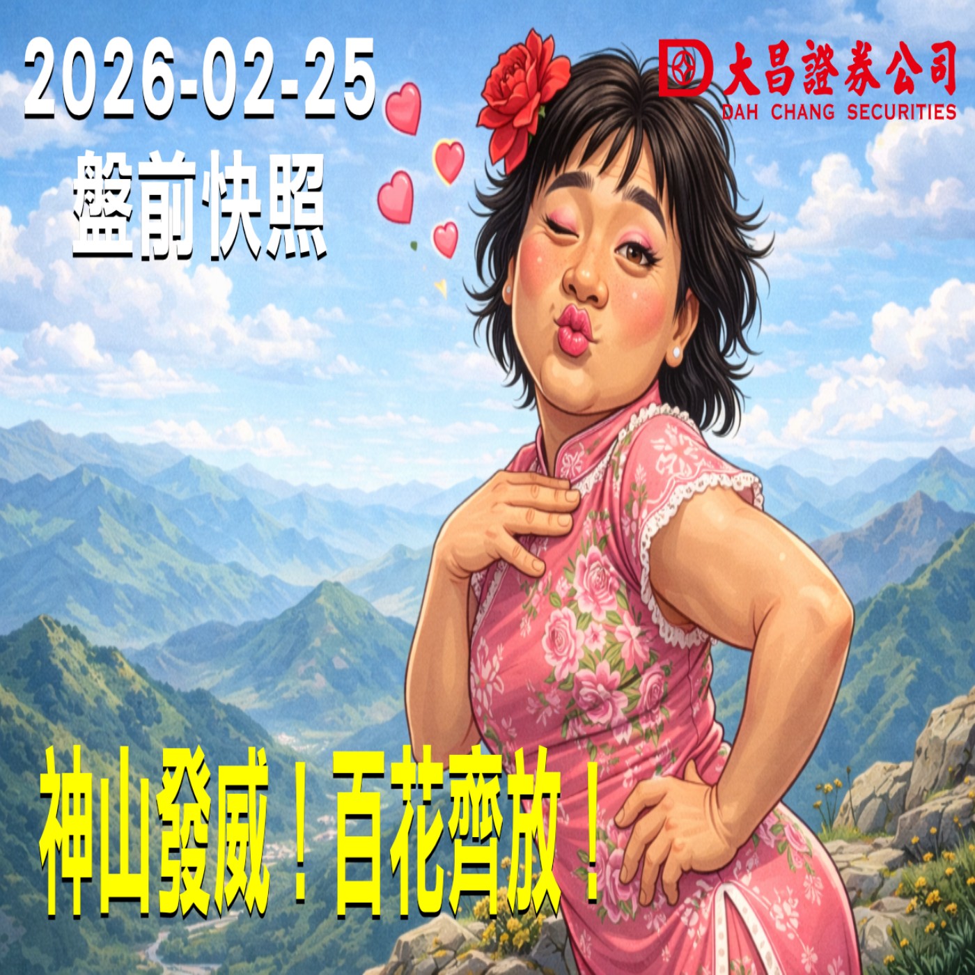 【大昌證券】2026年2月25日 盤前快照: 神山發威！百花齊放！ episode artwork