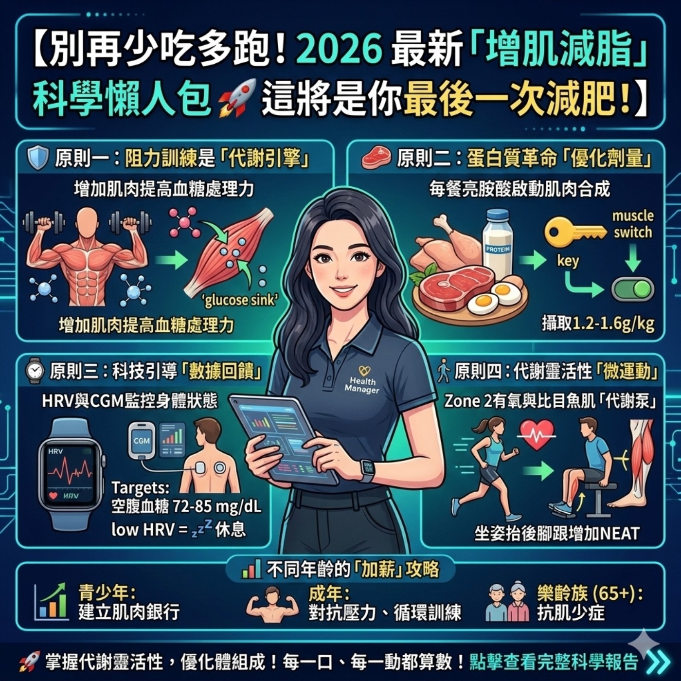 別再少吃多跑！2026 最新「增肌減脂」科學懶人包 🚀 這將是你最後一次減肥！ episode artwork