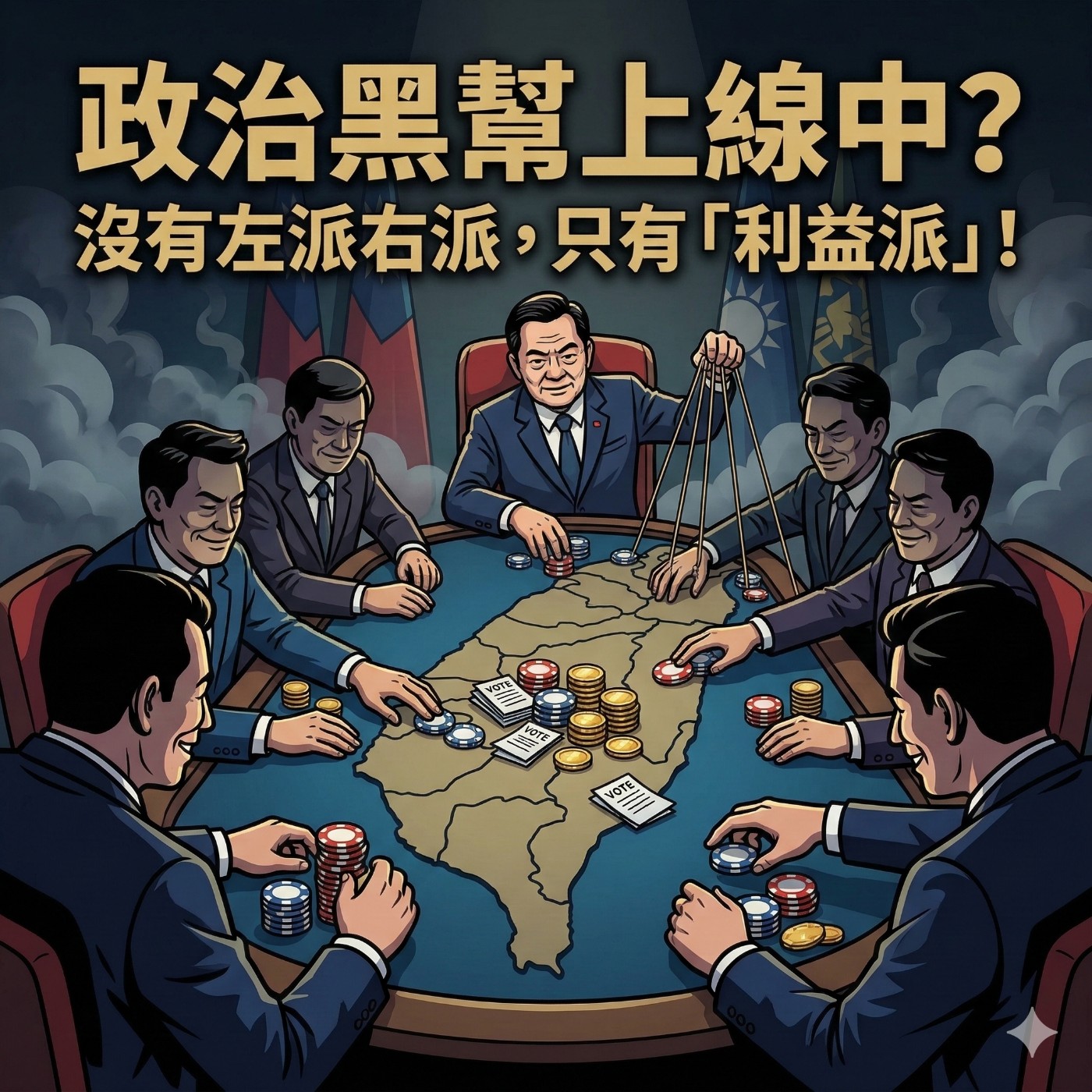 嘴上喊主義，心裡全生意：揭開台灣政黨的權力遊戲。第一集：消失的左右派與地緣政治的「絕對凌駕」 episode artwork