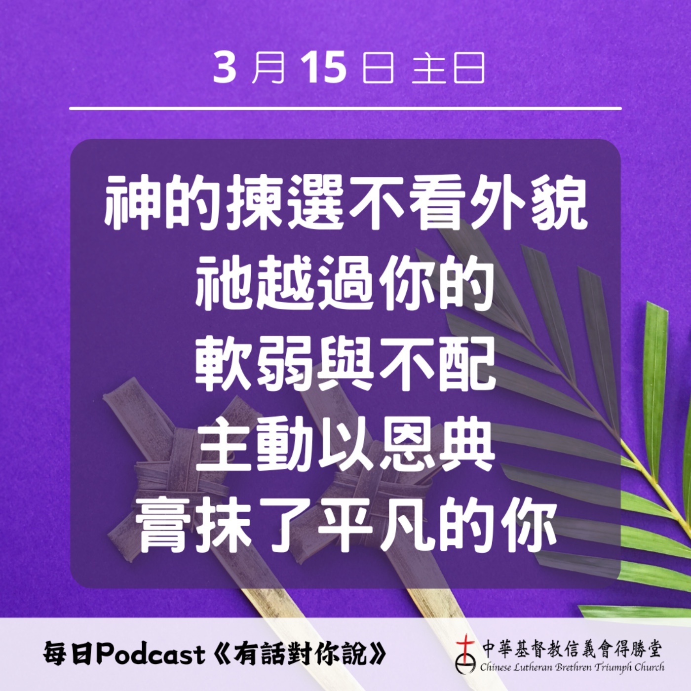 20260315不看外貌的揀選 episode artwork