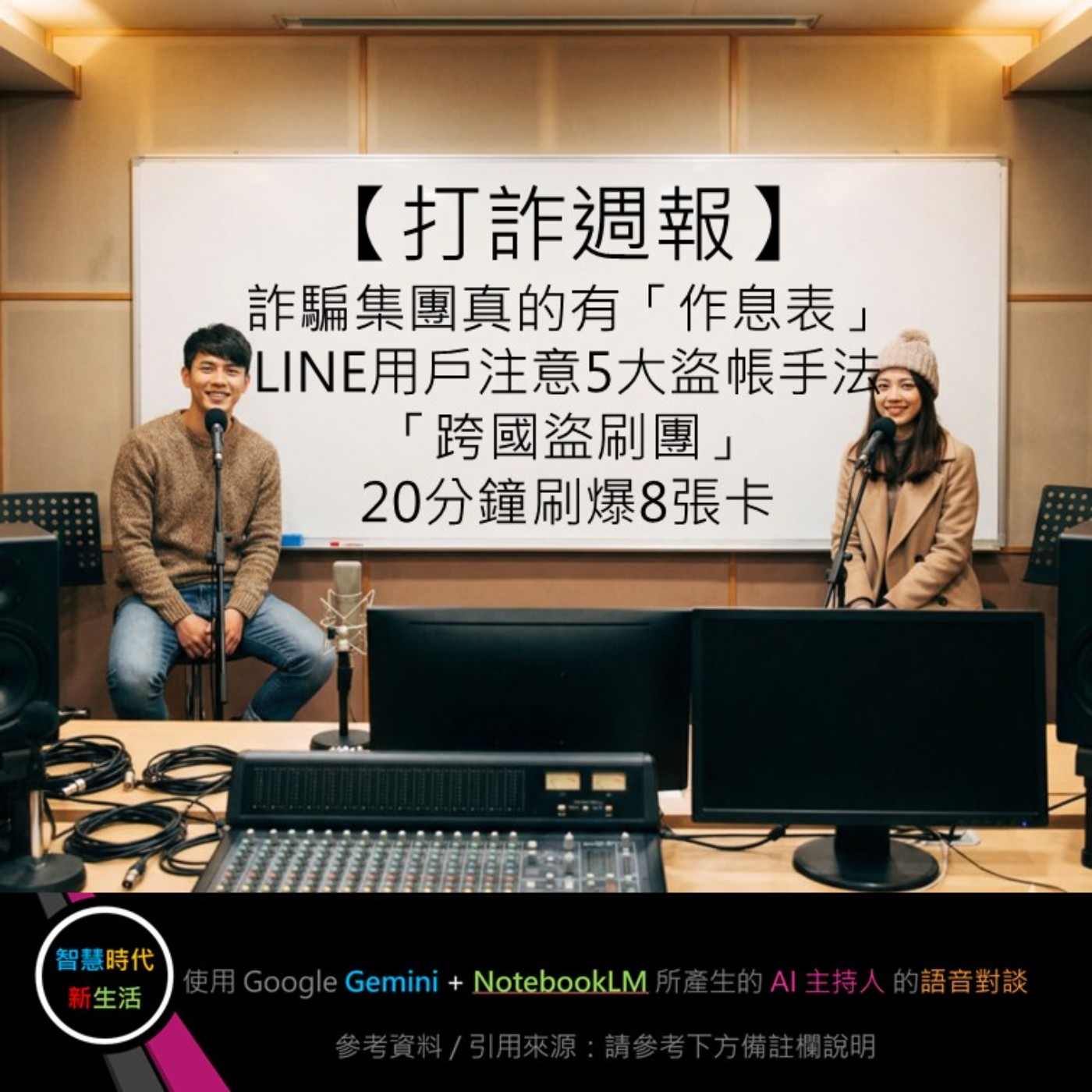EP.320 [ Podcast ] 【打詐週報】詐騙集團真的有「作息表」、LINE用戶注意5大盜帳手法、「跨國盜刷團」20分鐘刷爆8張卡 episode artwork