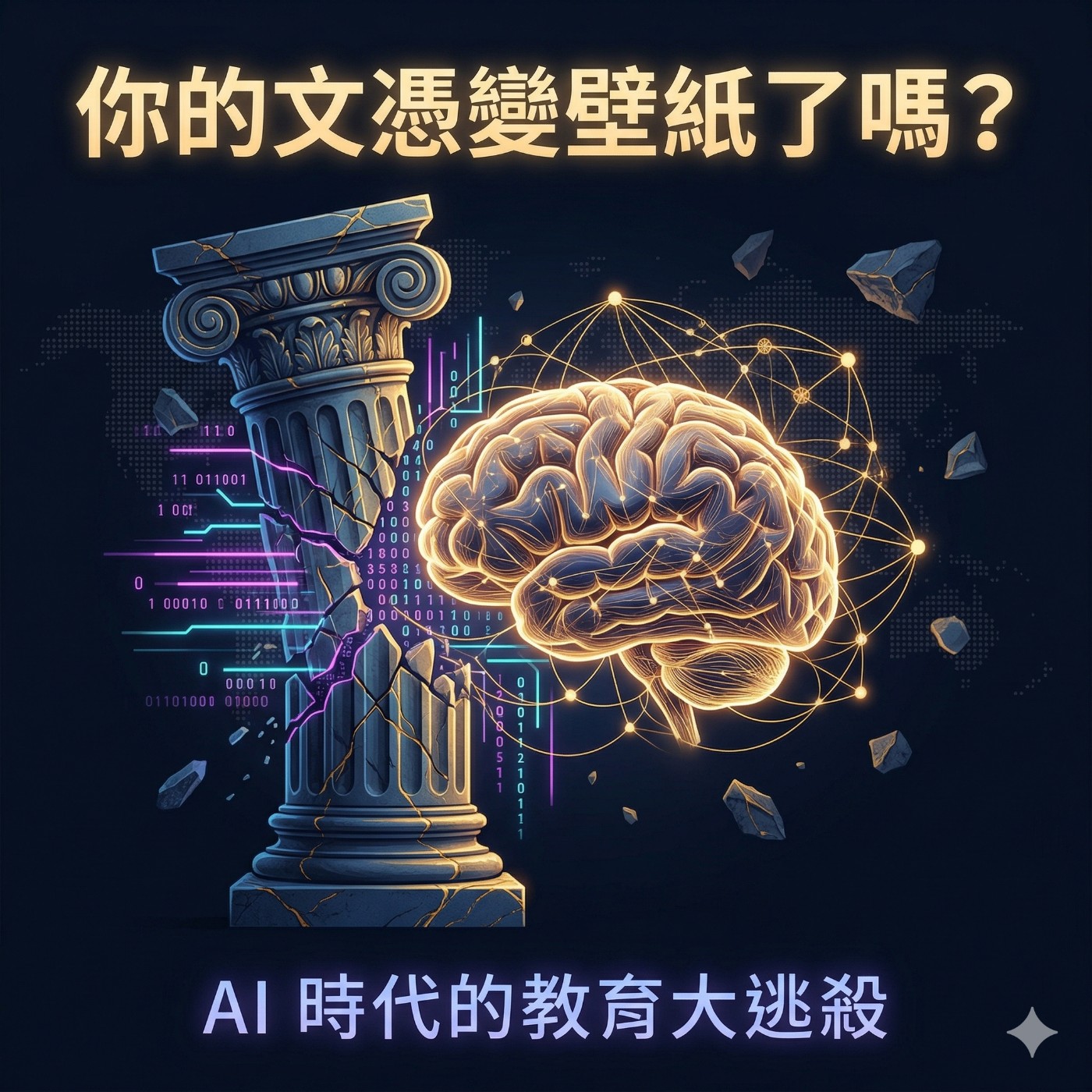 《你的文憑變壁紙了嗎？AI 時代的教育大逃殺》第一集：崩壞倒數—揭開校園裡的「魔鬼交易」與文憑貶值危機 episode artwork