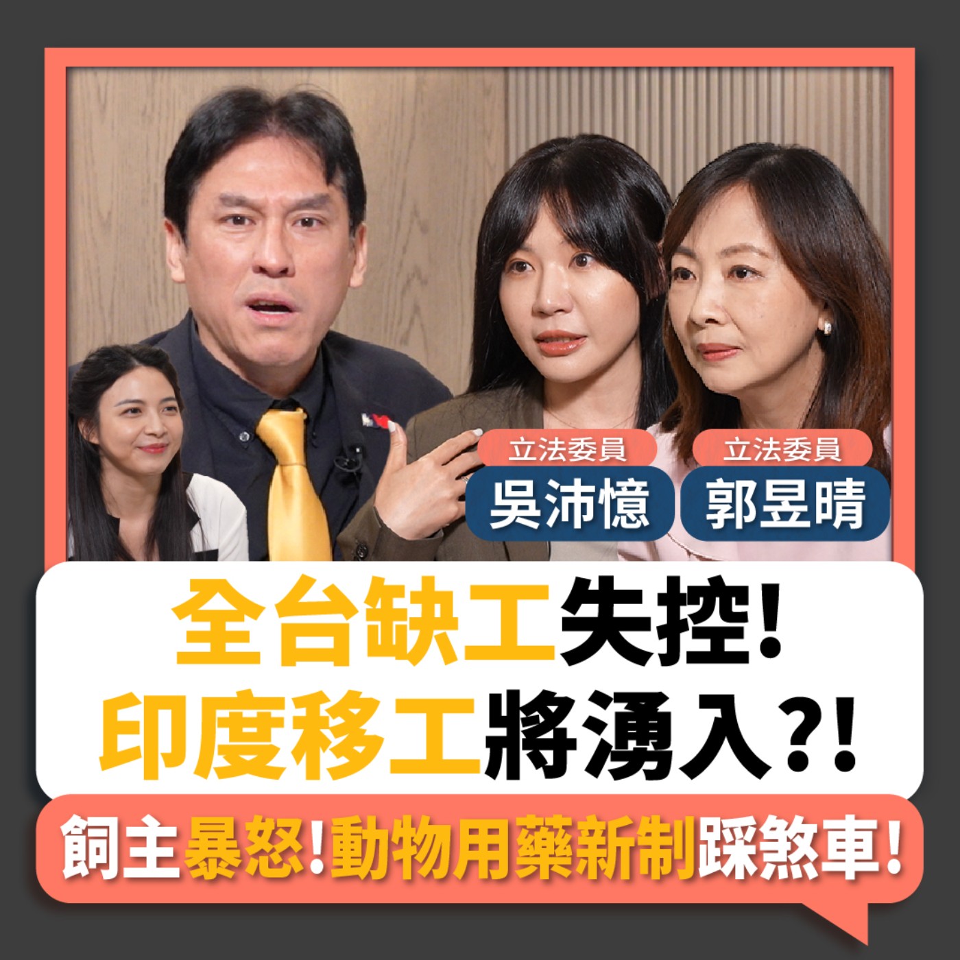 【下班瀚你聊】全台缺工失控!印度移工將湧入?!飼主暴怒!吳沛憶.郭昱晴:動物用藥新制踩煞車!2026-04-15 Ep.368