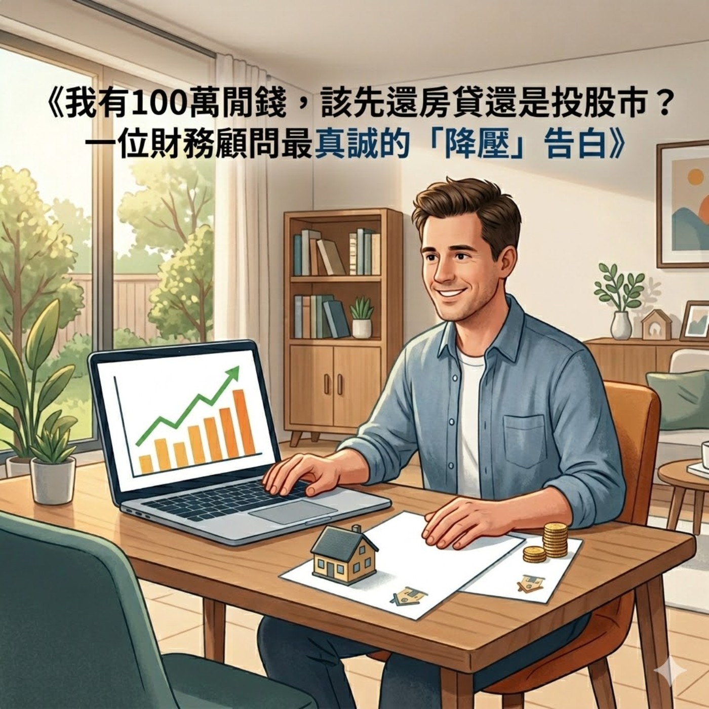 【一位CFP的日常】我有100萬閒錢，該先還房貸還是投股市？一位財務顧問最真誠的「降壓」告白