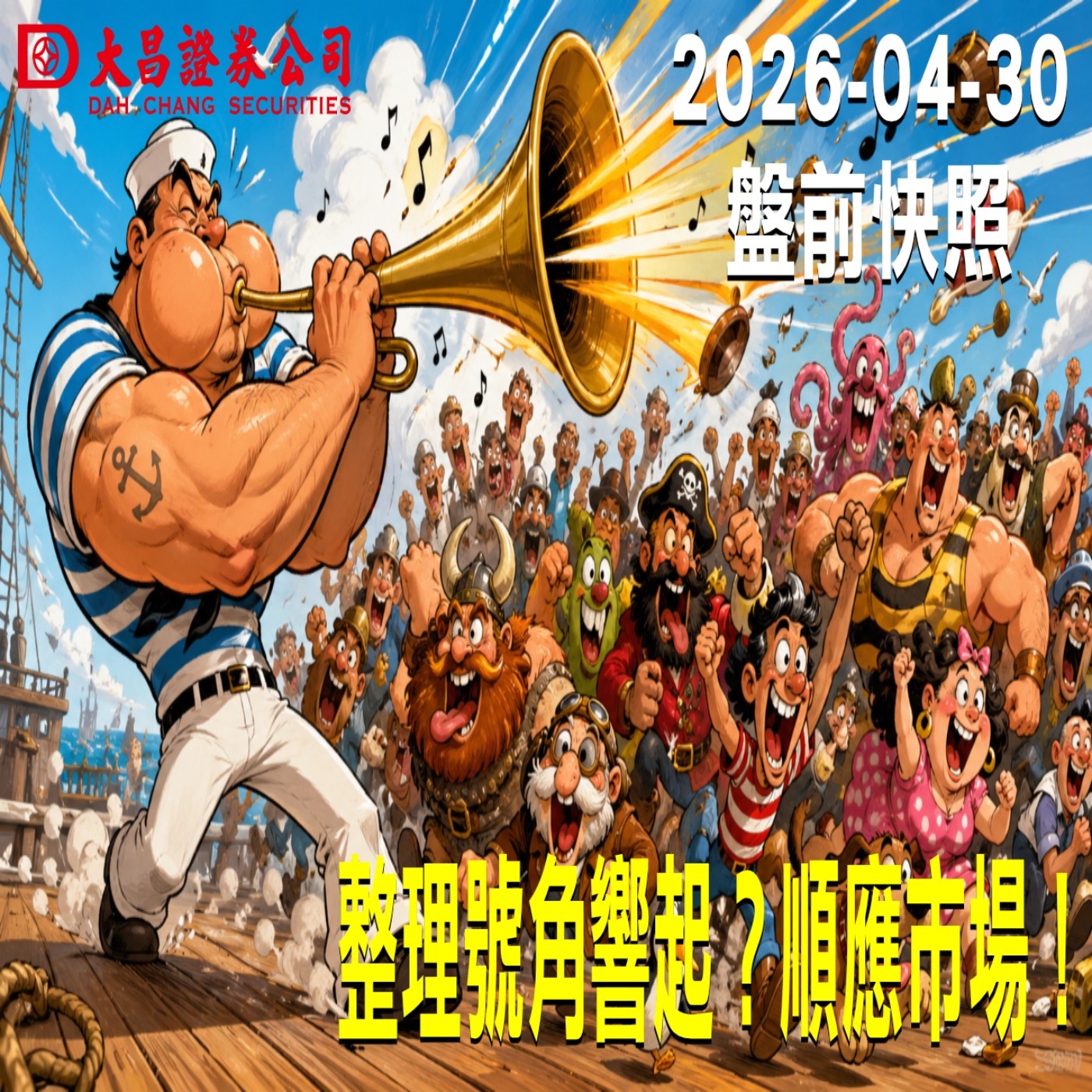 【大昌證券】2026年4月30日 盤前快照:整理號角響起?順應市場!