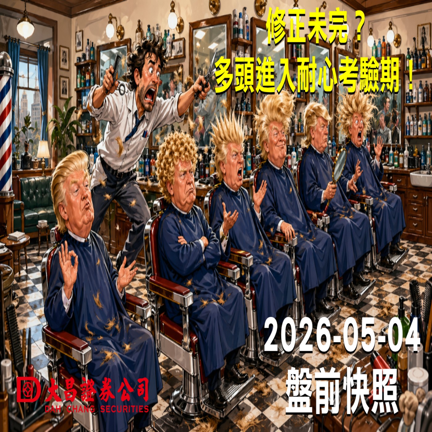 【大昌證券】2026年5月4日 盤前快照:修正未完?多頭進入耐心考驗期!