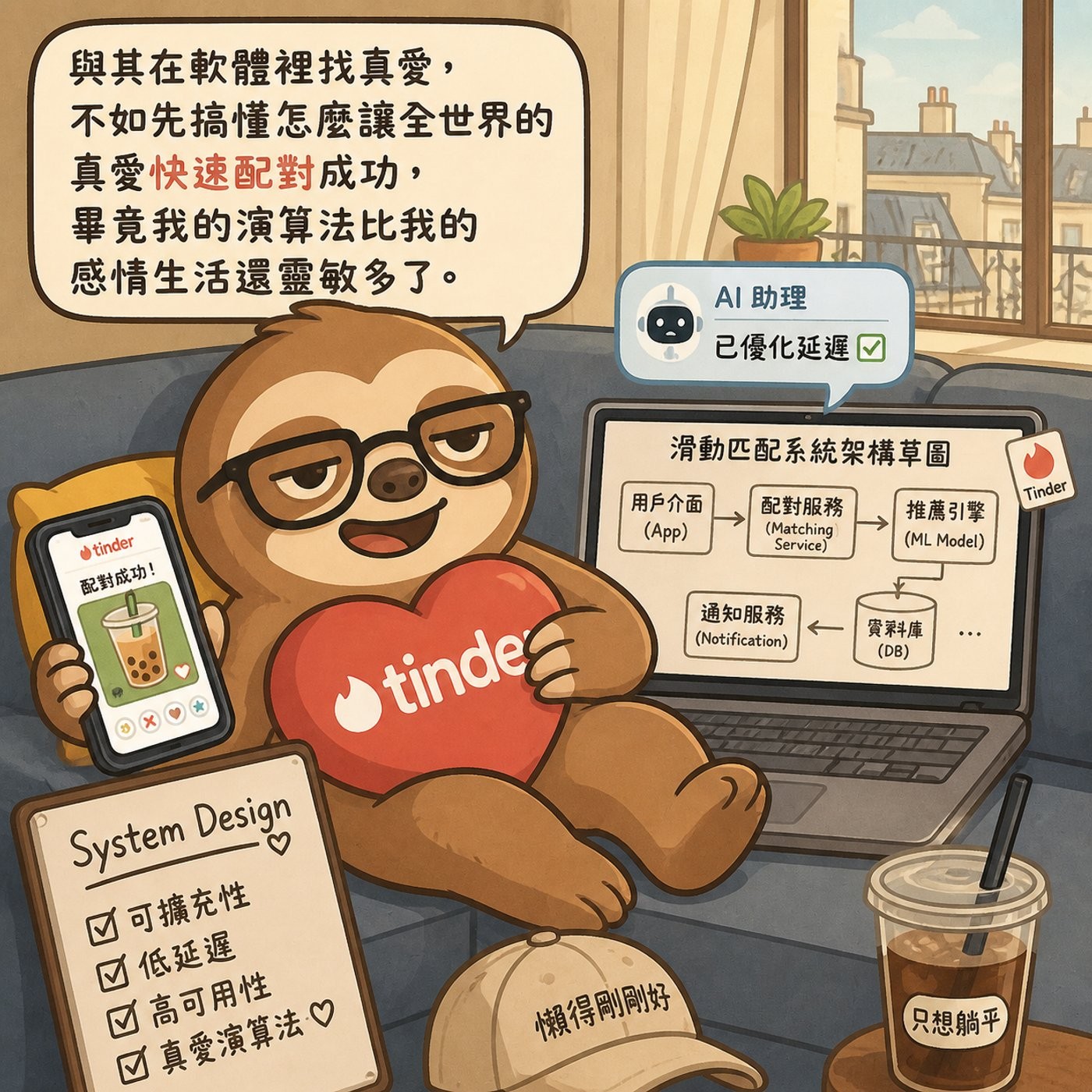 EP303 | 系統設計懶懶學 – Tinder 如何支撐每秒 10 萬次配對?拆解海量數據下的地理空間索引架構 episode artwork
