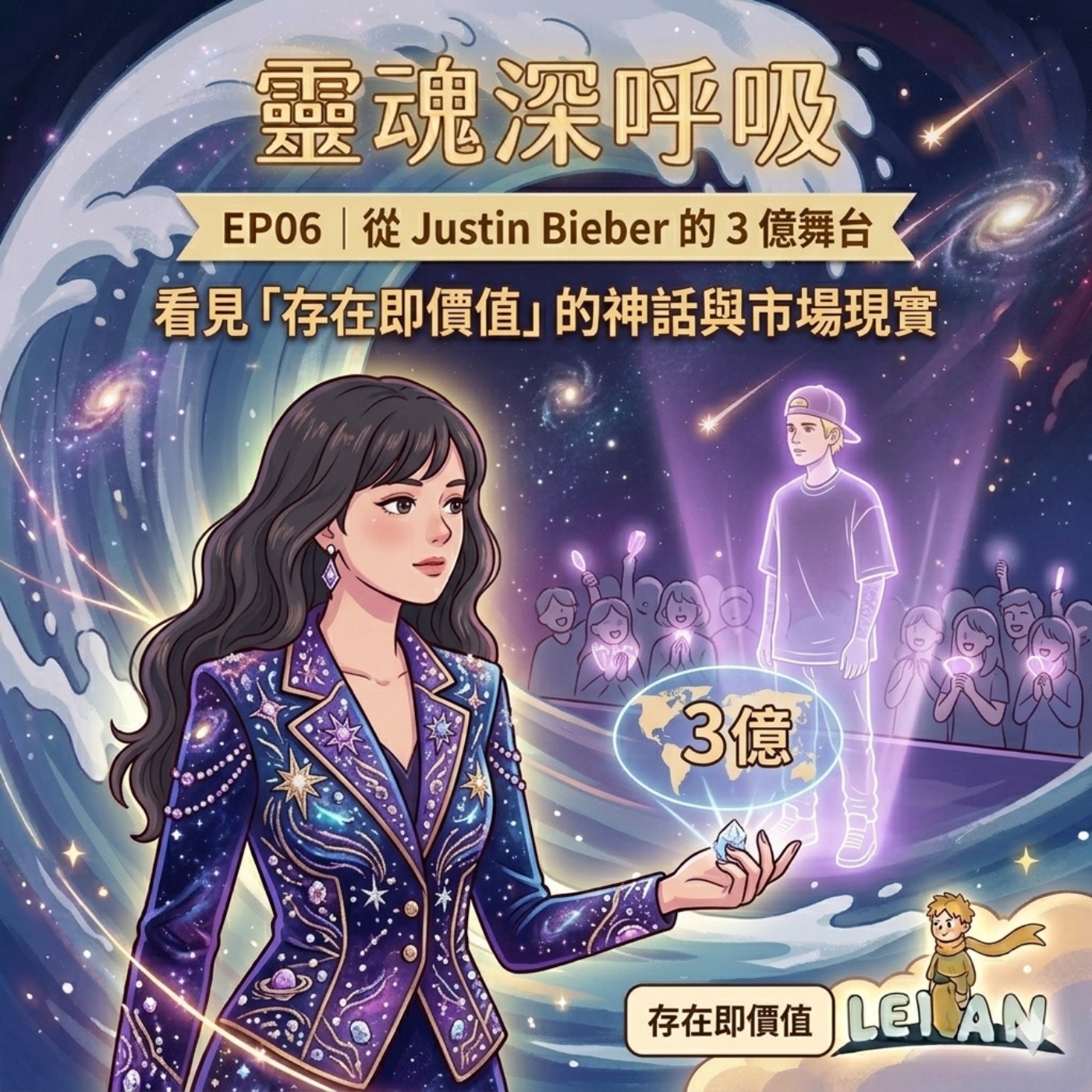 EP06｜從 Justin Bieber 的 3 億舞台，看見「存在即價值」的神話與市場現實 episode artwork