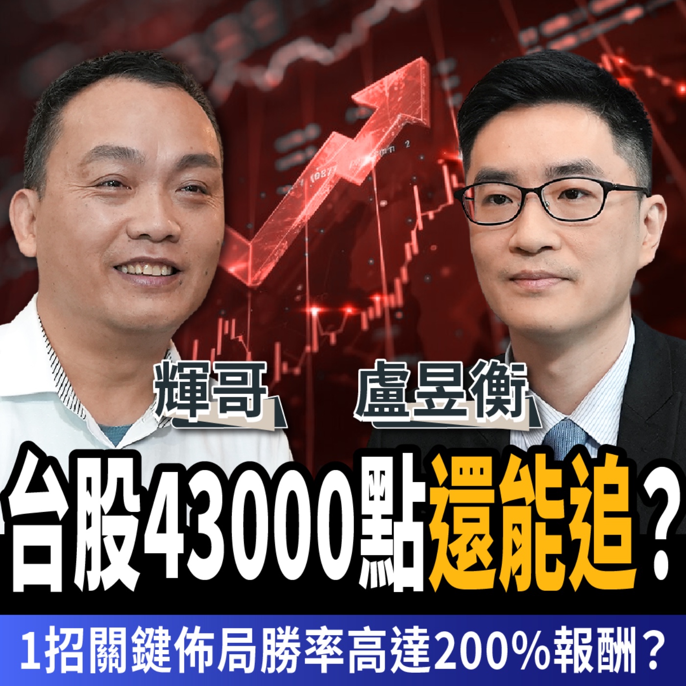 【下班經濟學_股票】台股43000點還能追？輝哥揭1個關鍵訊號：大量佈局勝率高達200%報酬？ft. 輝哥、盧昱衡