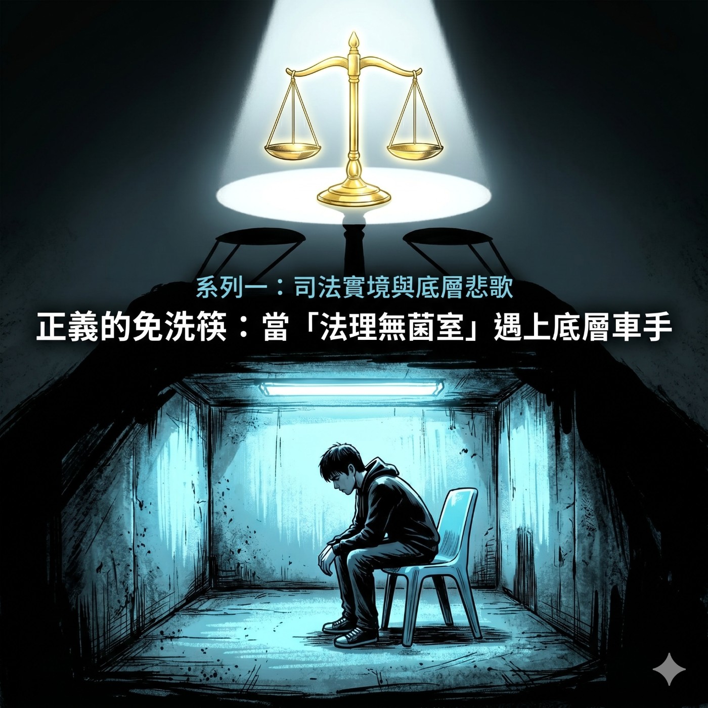 系列一：司法實境與底層悲歌。第 1 集：【法理與現實的錯位】無菌室裡的人權與「免洗筷」車手 episode artwork