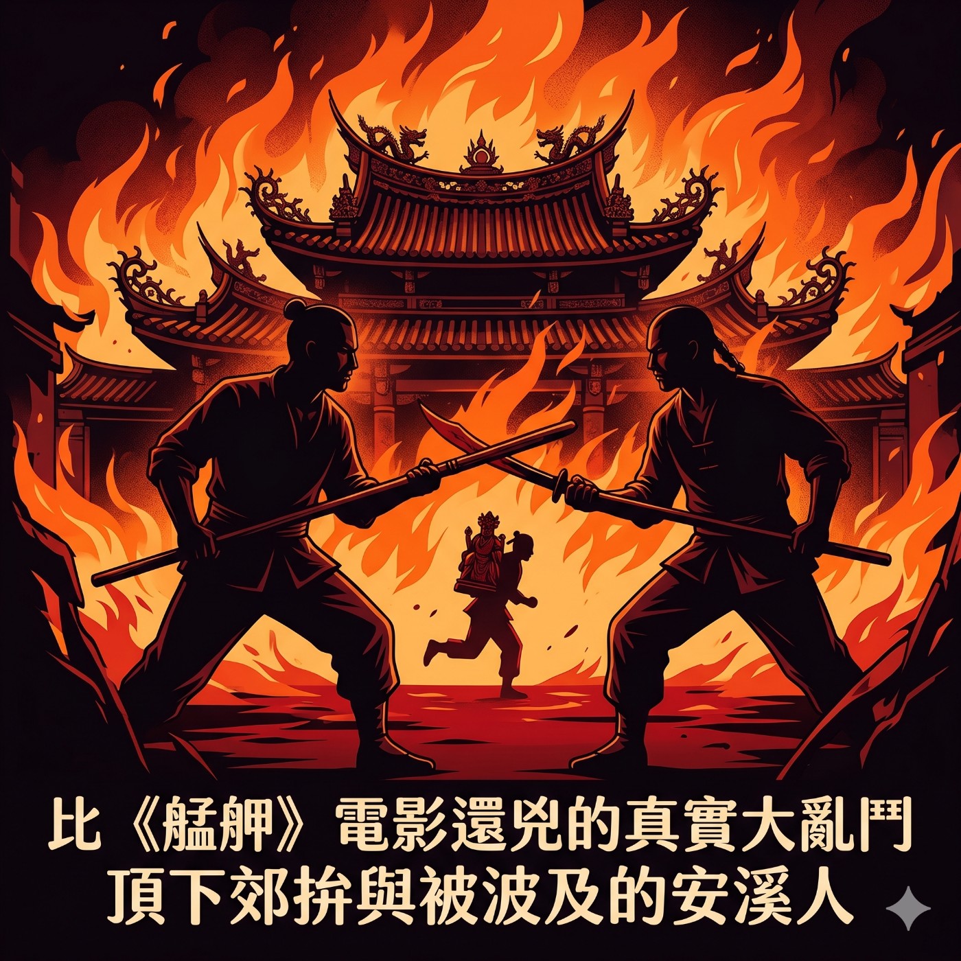 第二系列「利益衝突與『頂下郊拚』的血淚交織（1853年前後）」第 2 集：1853 艋舺大屠殺（四縣反）：借道燒廟的戰火 episode artwork