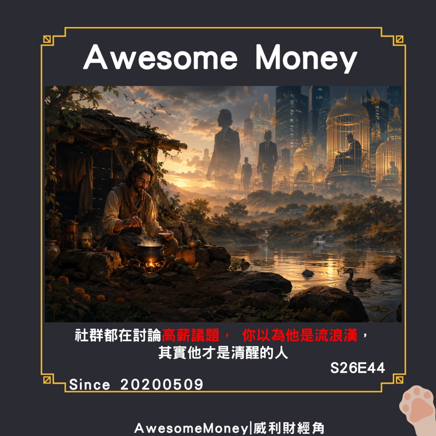 S26EP44|社群都在討論高薪議題，你以為他是流浪漢，其實他才是清醒的人，什麼是幸福結構|威利研究室