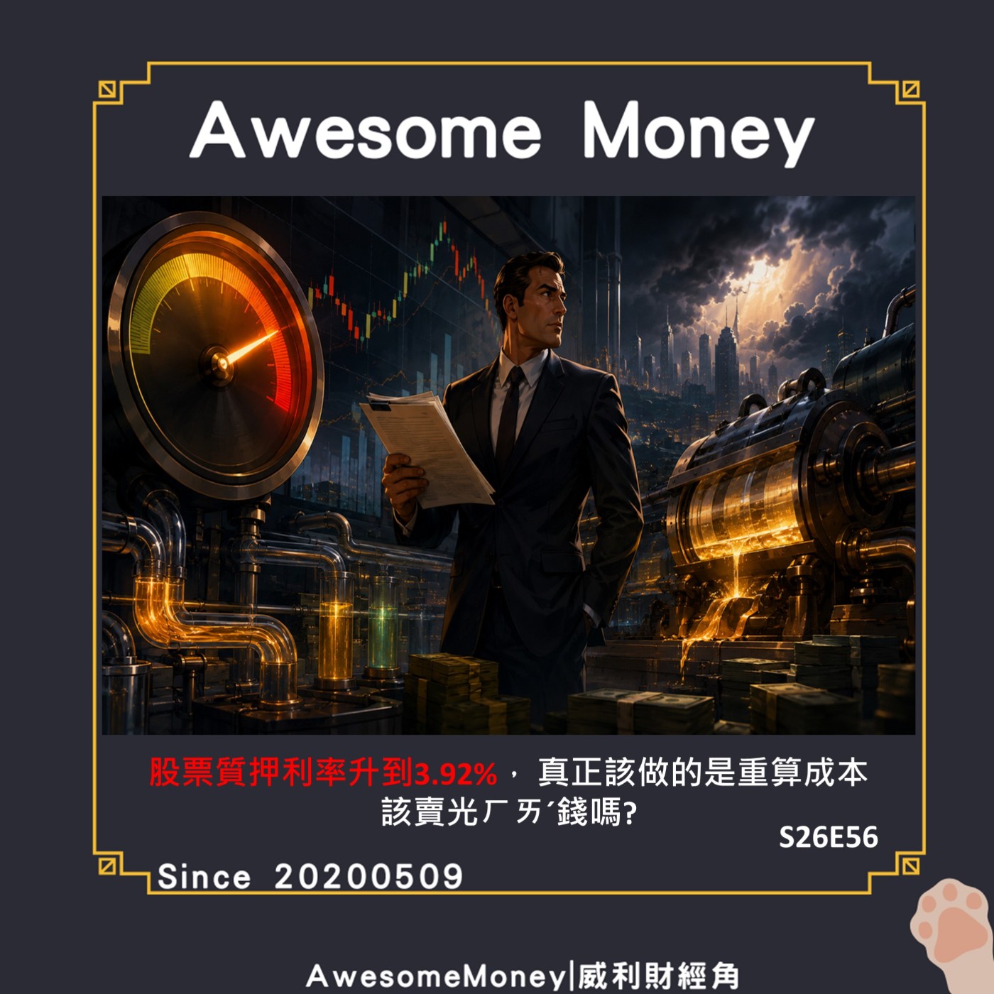 S26EP56|股票質押利率升到392，真正該做的是重算成本該賣光錢嗎，利率升高，槓桿夢開始漏血|威利研究室