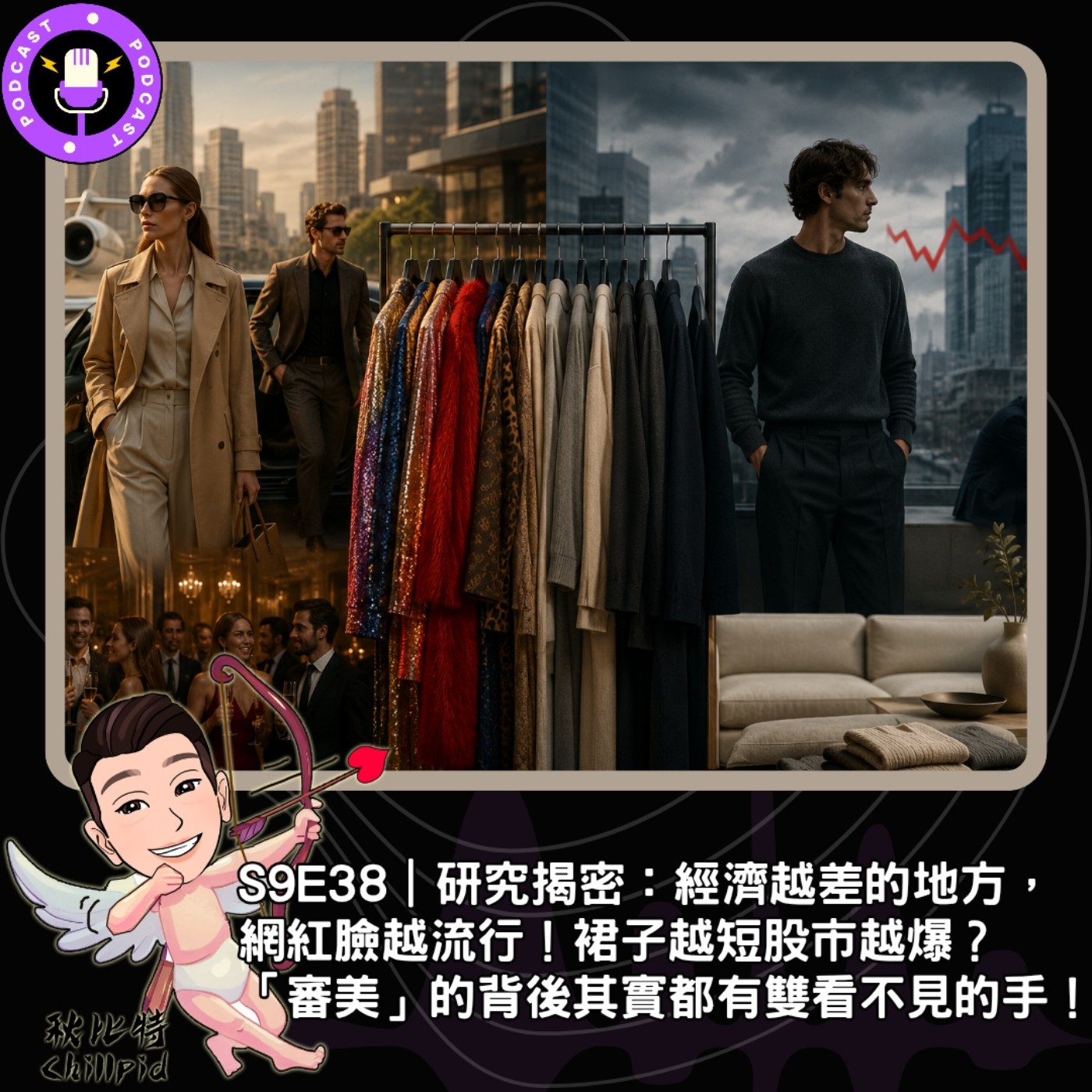 S9E38｜研究揭密：經濟越差的地方，網紅臉越流行！裙子越短股市越爆？「審美」的背後其實都有雙看不見的手！ episode artwork