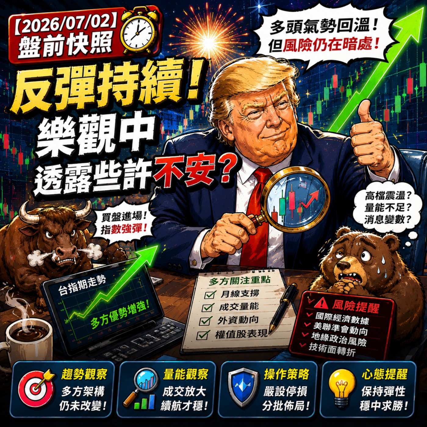 【2026/07/02】盤前快照：反彈持續！樂觀中透露些許不安？ episode artwork