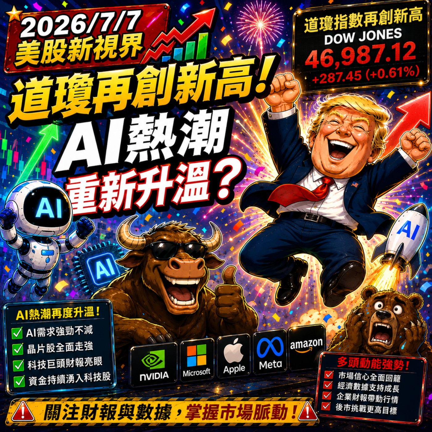 2026/7/7美股新視界:道瓊再創新高!AI熱潮重新升溫? episode artwork