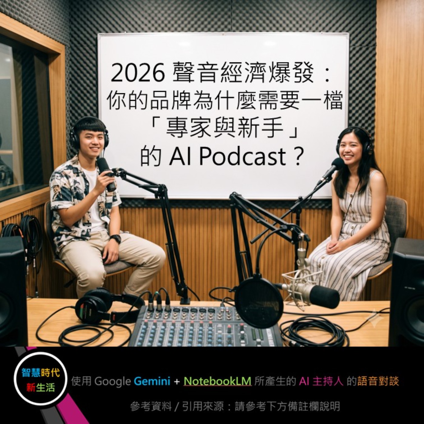 EP.411 [ Podcast ] 2026 聲音經濟爆發：你的品牌為什麼需要一檔「專家與新手」的 AI Podcast？ episode artwork