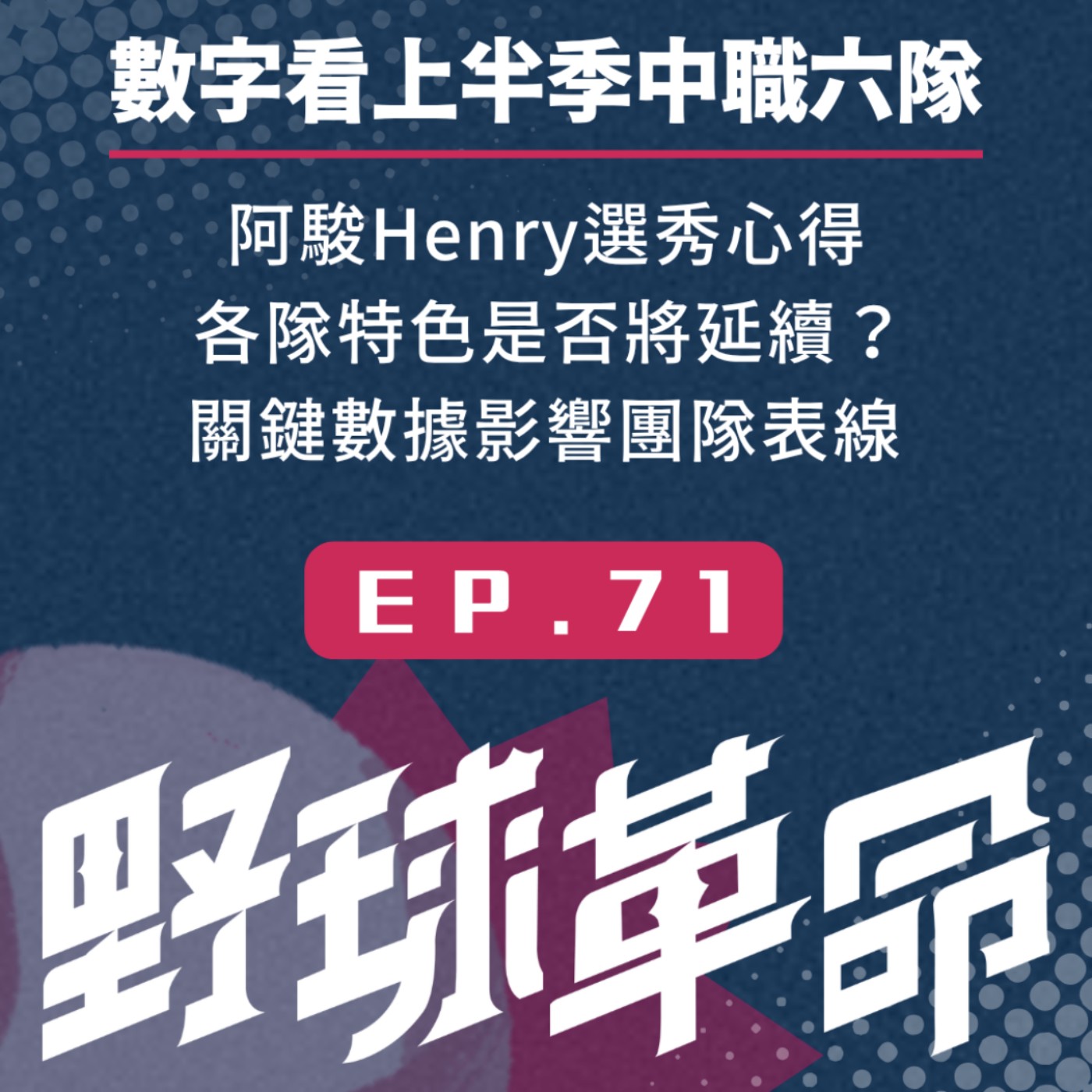 EP71 從數字看上半季中職六隊!各隊特色是否將延續?中職選秀小心得 episode artwork