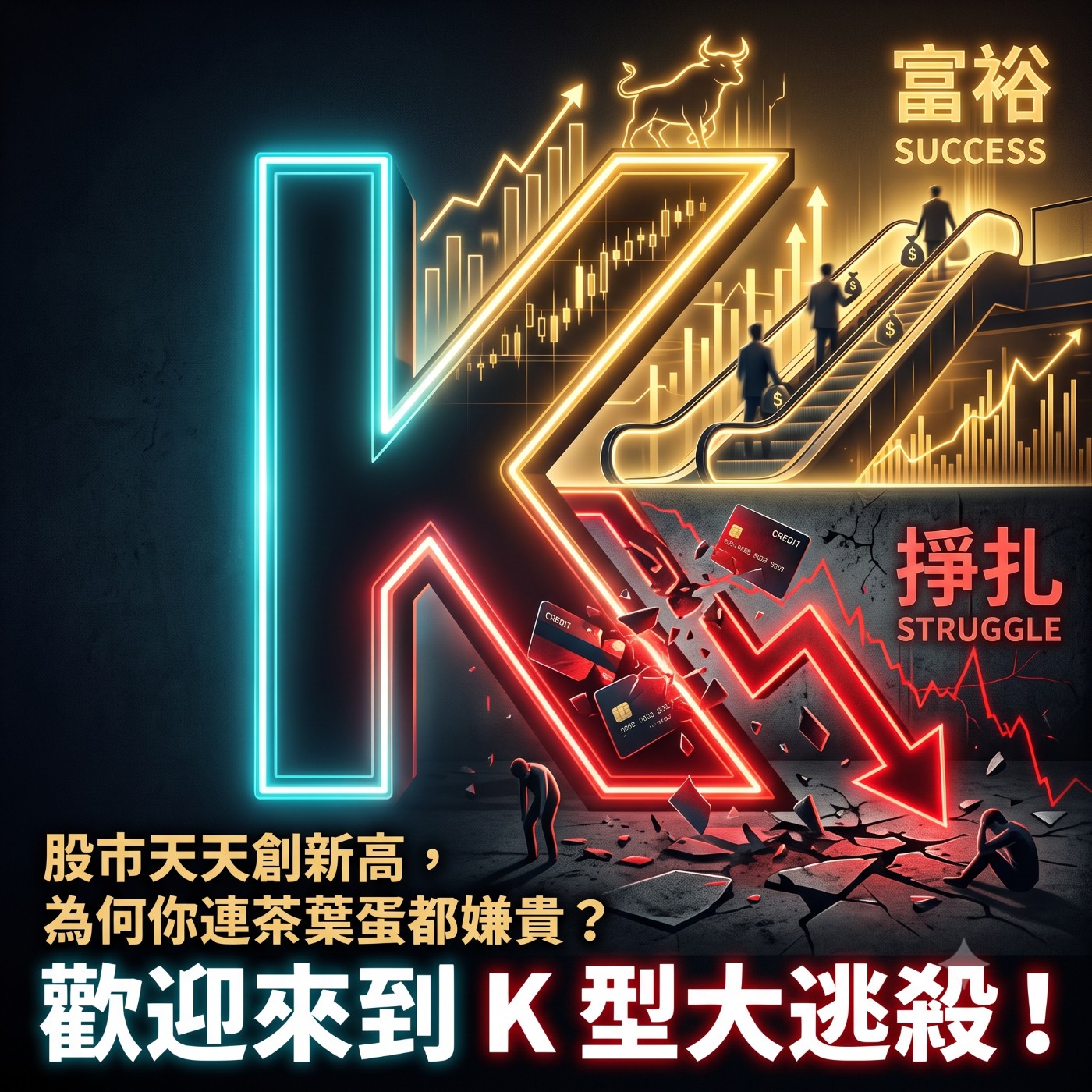 股市天天創新高，為何你連茶葉蛋都嫌貴？歡迎來到 K 型大逃殺！ episode artwork