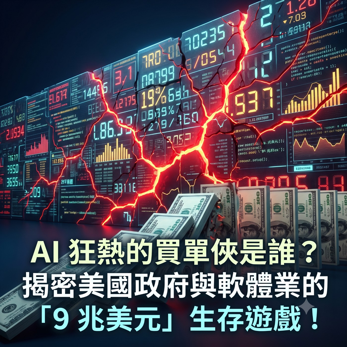 AI 狂熱的買單俠是誰？揭密美國政府與軟體業的「9 兆美元」生存遊戲！ episode artwork