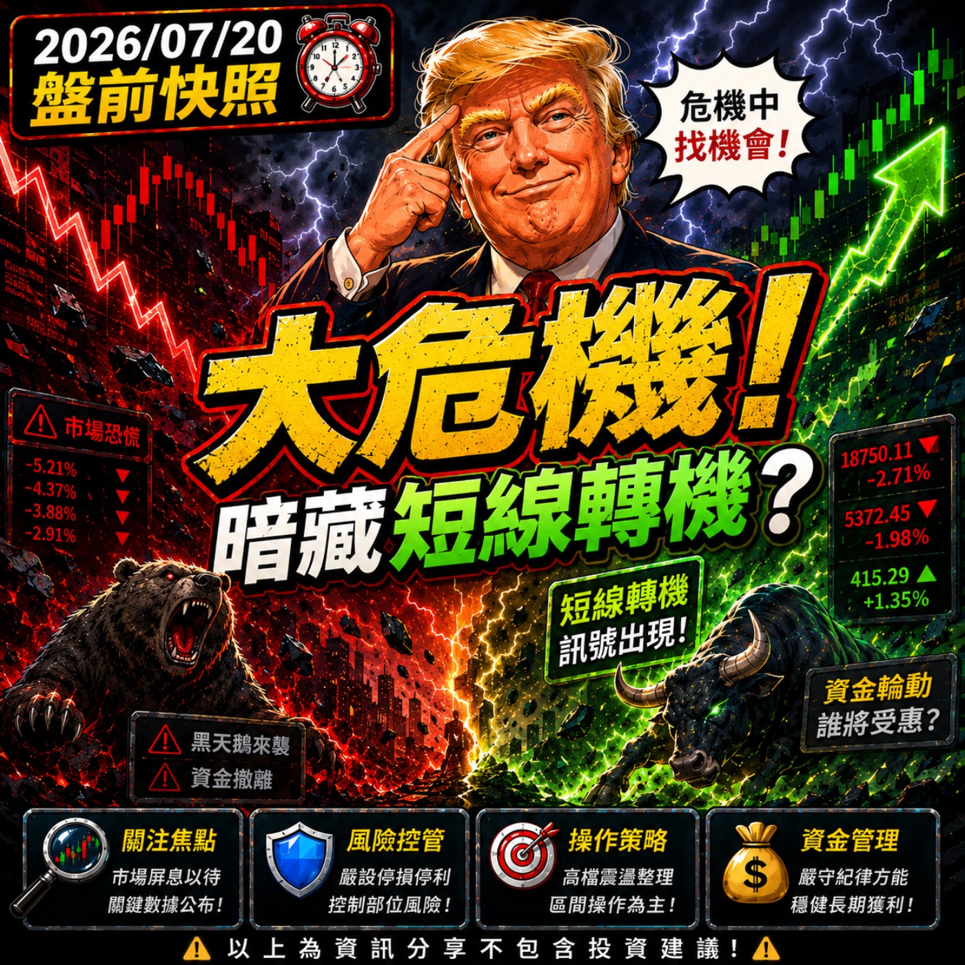 2026/07/20 盤前快照:大危機!暗藏短線轉機?