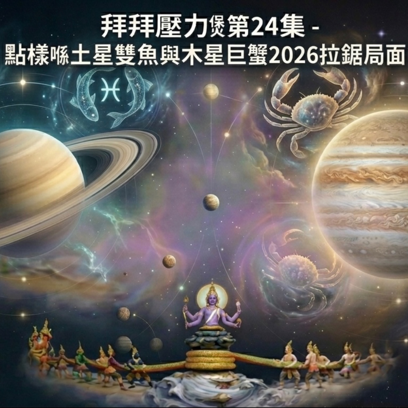 《拜拜壓力煲》第 24 集-印度占星裏面嘅2個主角:木星♋️土星 ♓️在餘下嘅2026 會提到啲咩俾我哋知? episode artwork