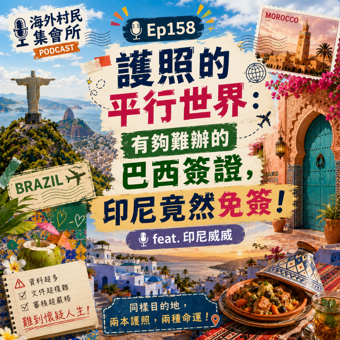 Ep158【護照的平行世界：有夠難辦的巴西簽證，印尼竟然免簽!】 episode artwork