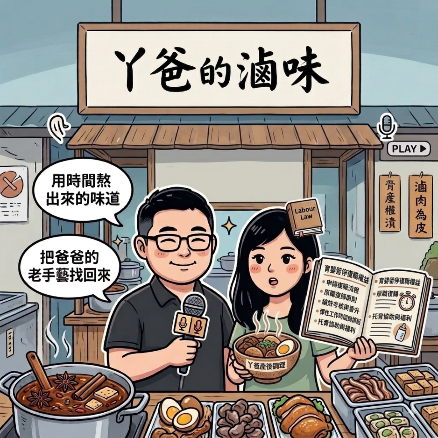 【起跑線之外】Ep.27 丫爸的滷味飄香：一邊品嚐家的味道，一邊搞懂「育嬰留職停薪」大小事｜小龍&小綠 episode artwork