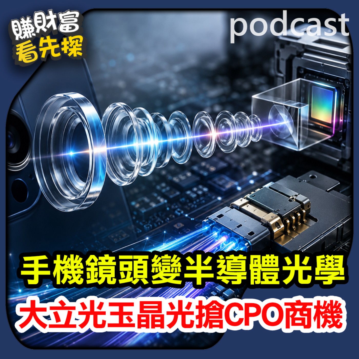 傳統光學進化半導體光學，大立光、玉晶光二分CPO天下！【賺財富 看先探】。ft.先探數位發展總編輯 黃輝明 episode artwork