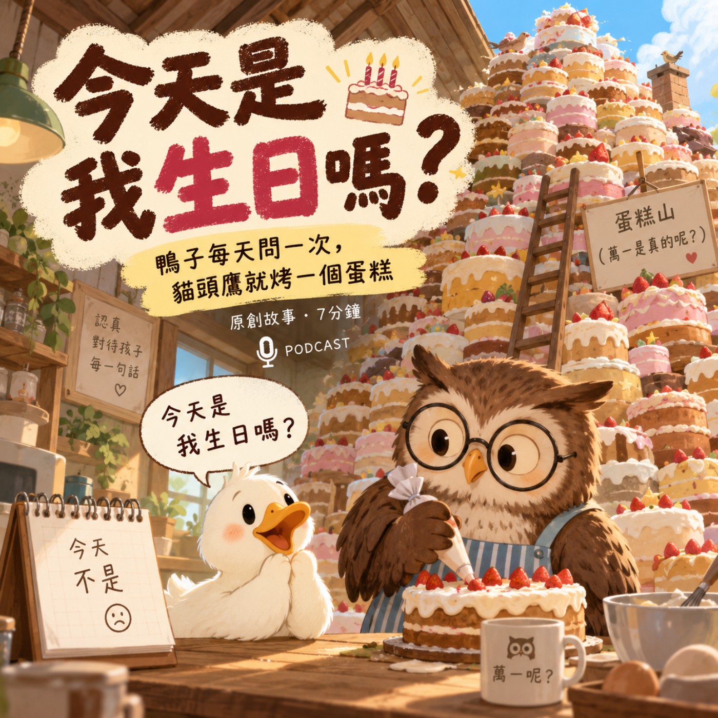 EP41. 今天是我生日嗎?|鴨子每天問一次,貓頭鷹就烤一個蛋糕