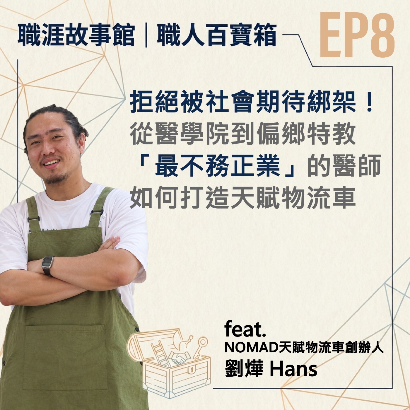 【職人百寶箱 ep.8】拒絕被社會期待綁架！從醫學院到偏鄉特教，看「最不務正業」的醫師如何打造天賦物流車！(feat.NOMAD天賦物流車創辦人 劉燁Hans) episode artwork