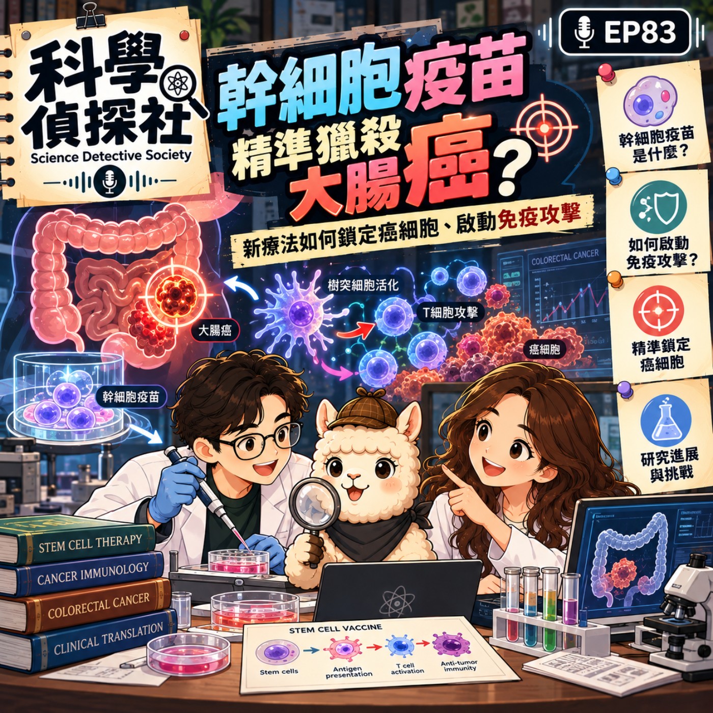 EP83|幹細胞疫苗精準獵殺大腸癌?新療法如何鎖定癌細胞、啟動免疫攻擊