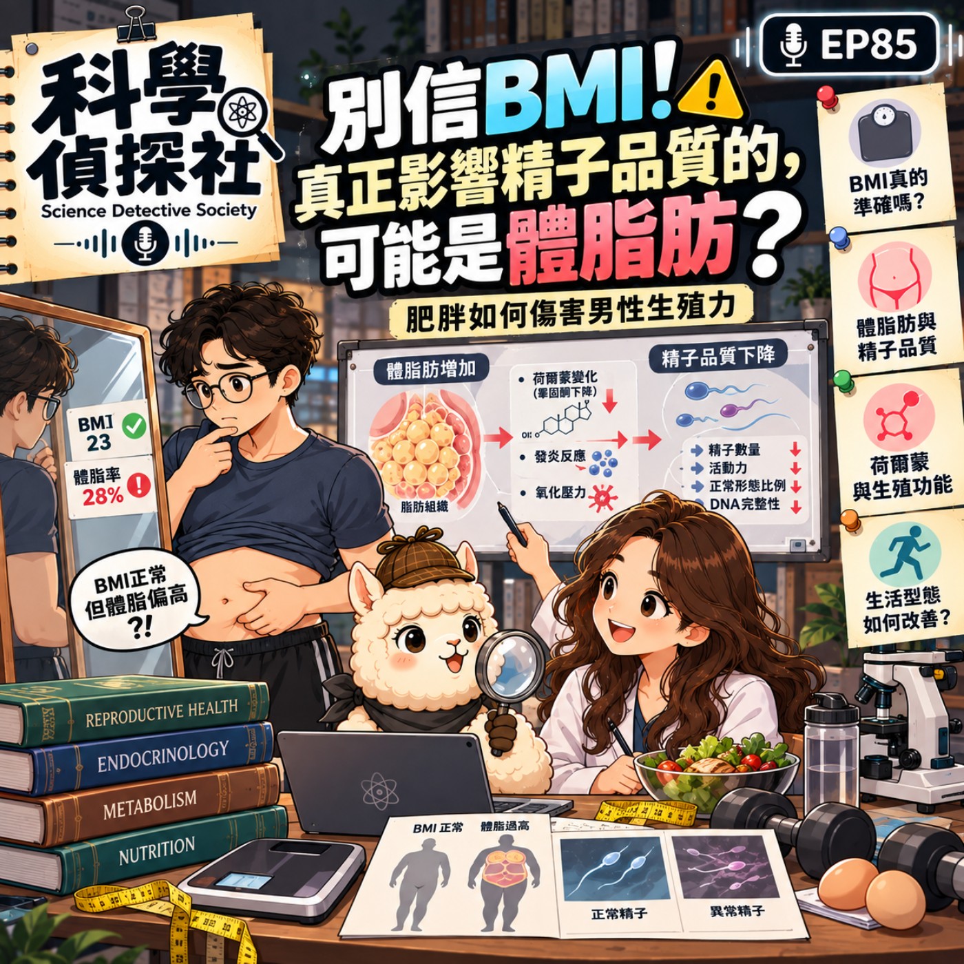 EP85|別信BMI!真正影響精子品質的,可能是體脂肪?肥胖如何傷害男性生殖力
