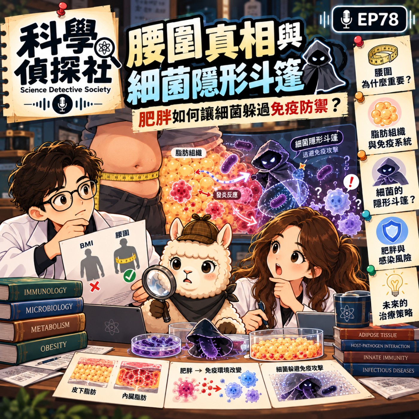 EP78|腰圍真相與細菌隱形斗篷:肥胖如何讓細菌躲過免疫防禦?